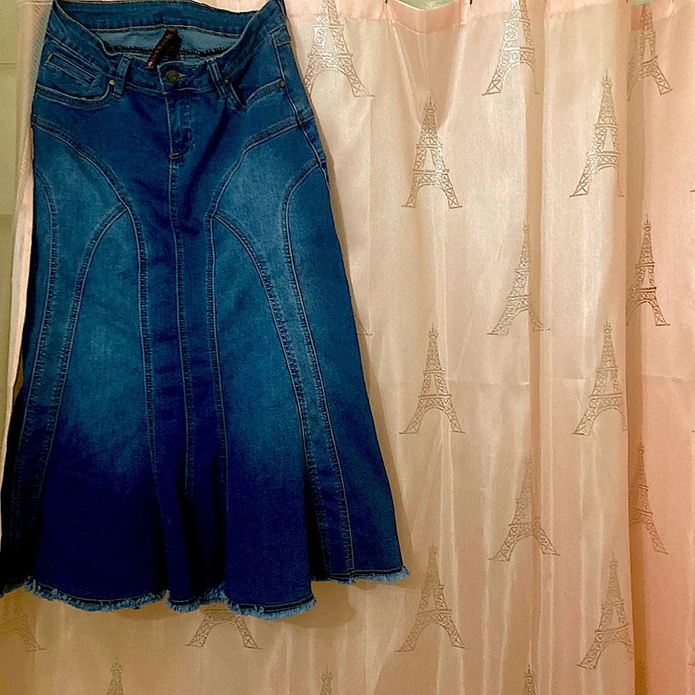 Long Jean Skirt